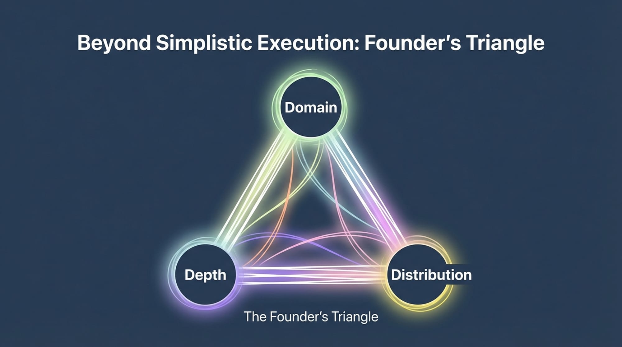 The Founder's Triangle: Domain, Depth, Distribution