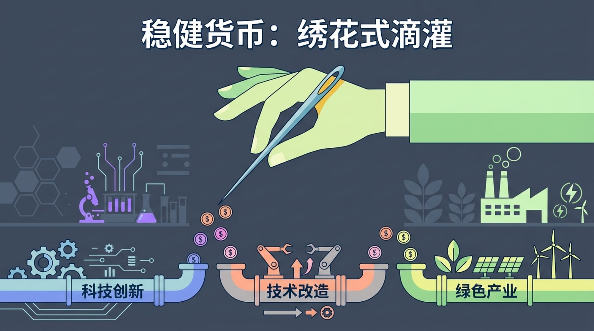 绣花式的货币滴灌