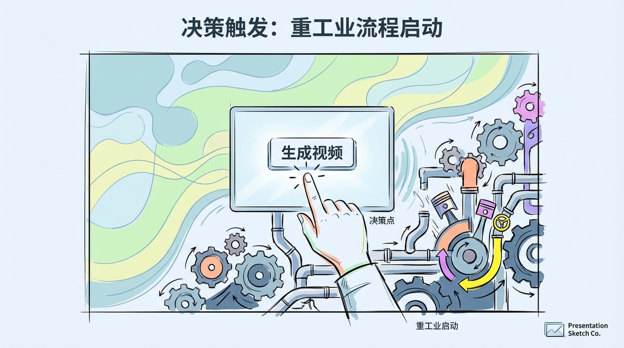 决策触发：重工业流程启动