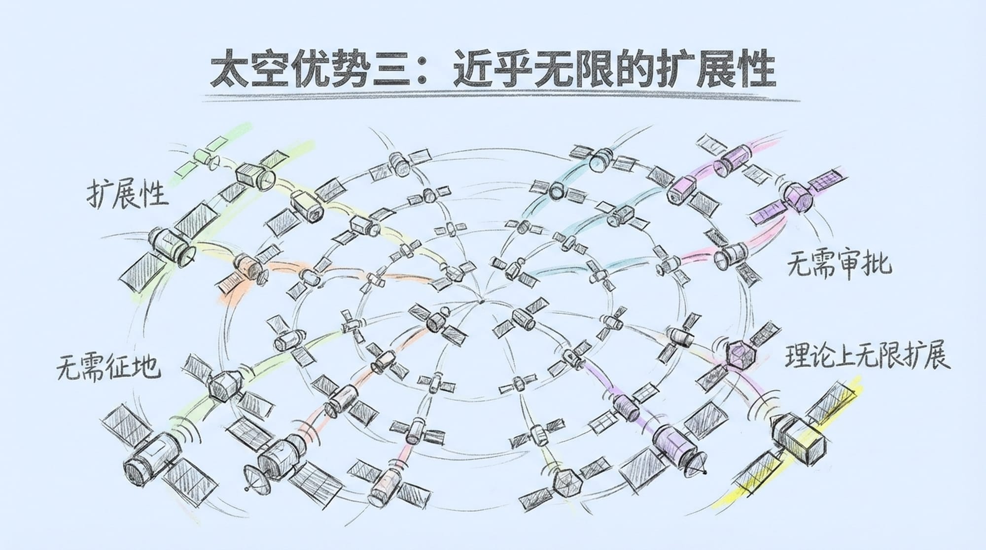 卫星集群组成数据中心网络