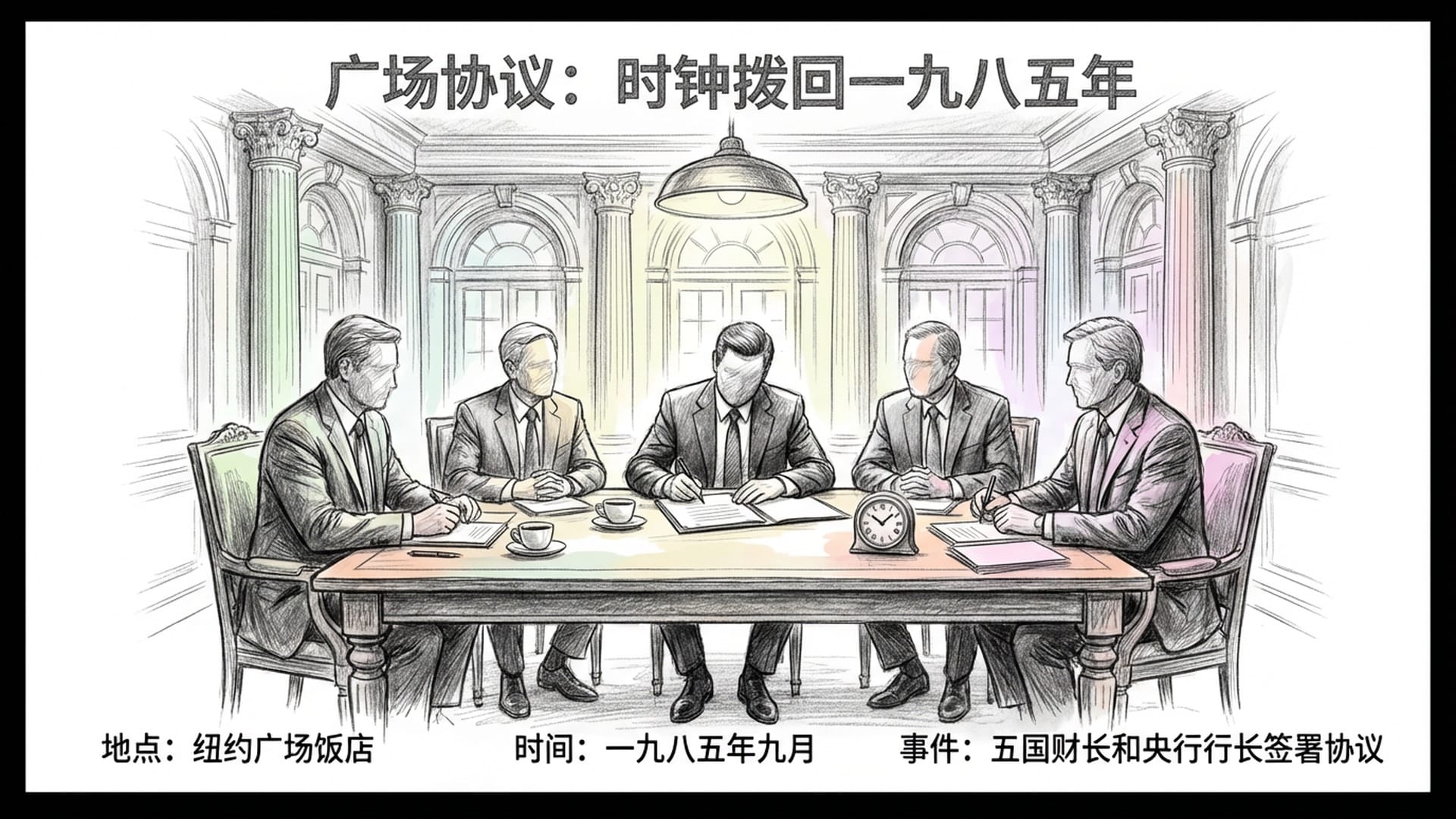 广场协议签署现场