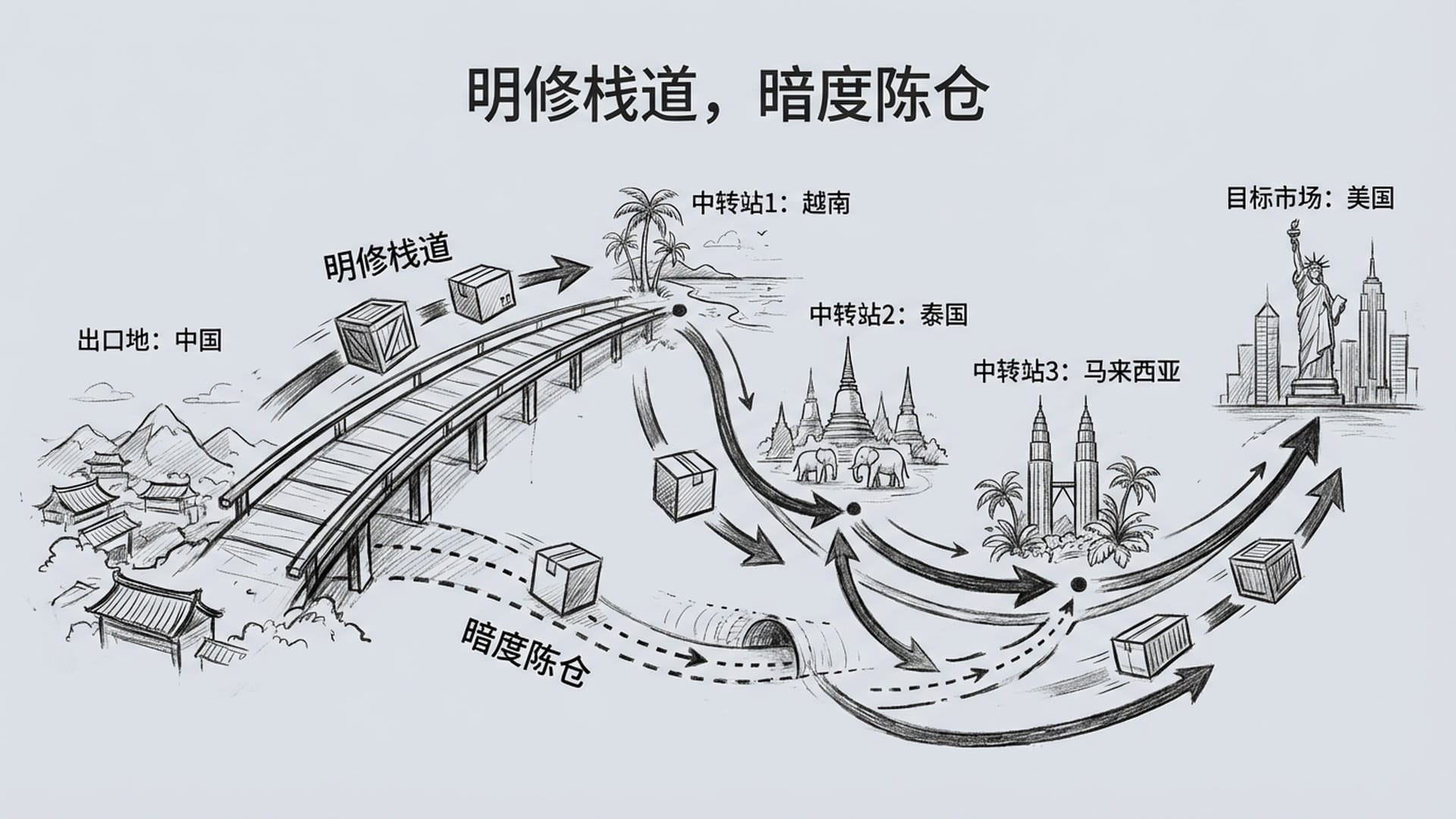 明修栈道，暗度陈仓