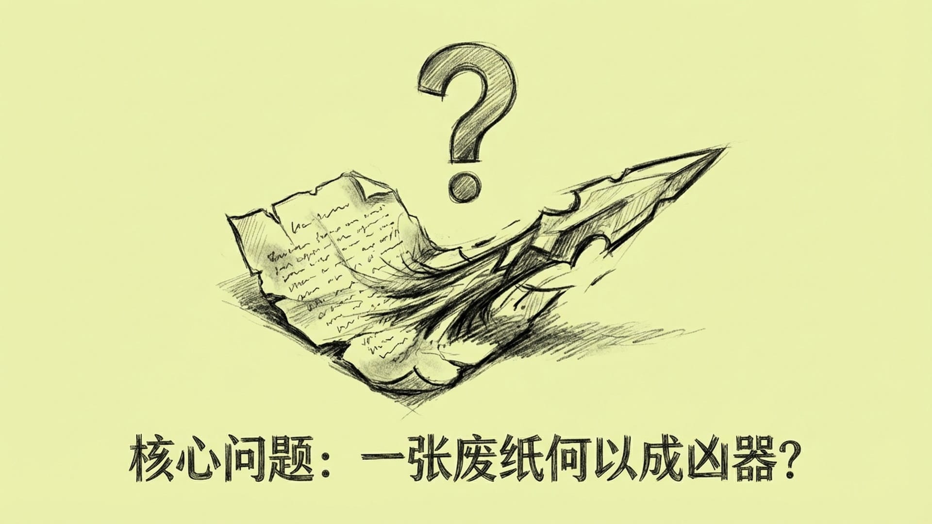 核心问题：一张废纸何以成凶器？