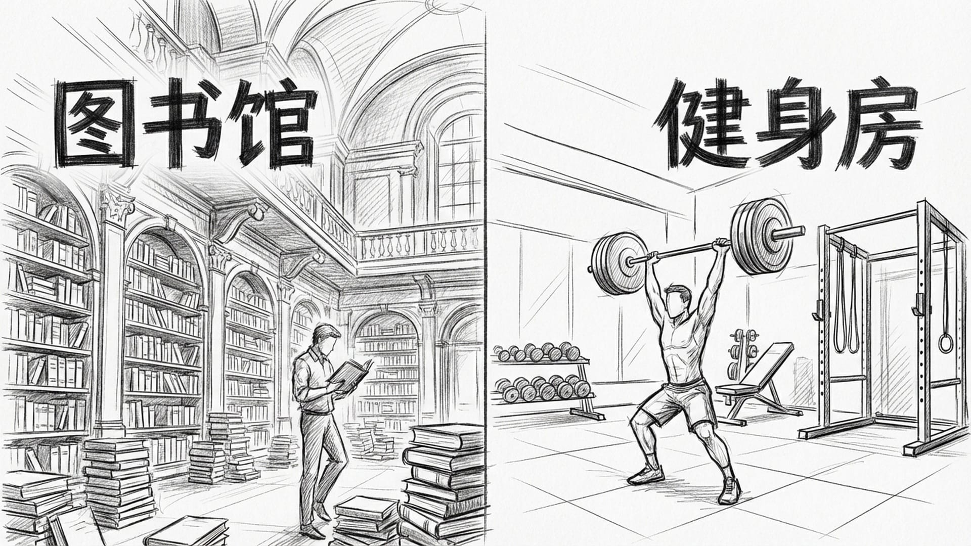 Library vs Gym