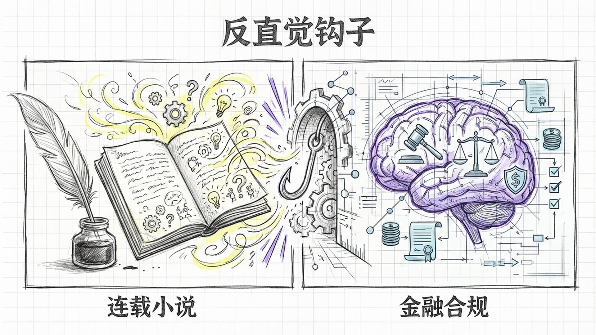 反直觉钩子：连载小说到金融合规