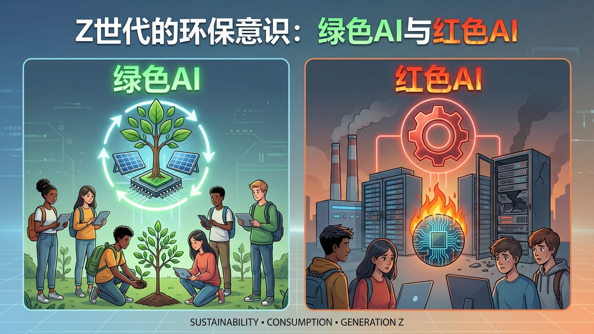 Z世代的环保意识：绿色AI与红色AI