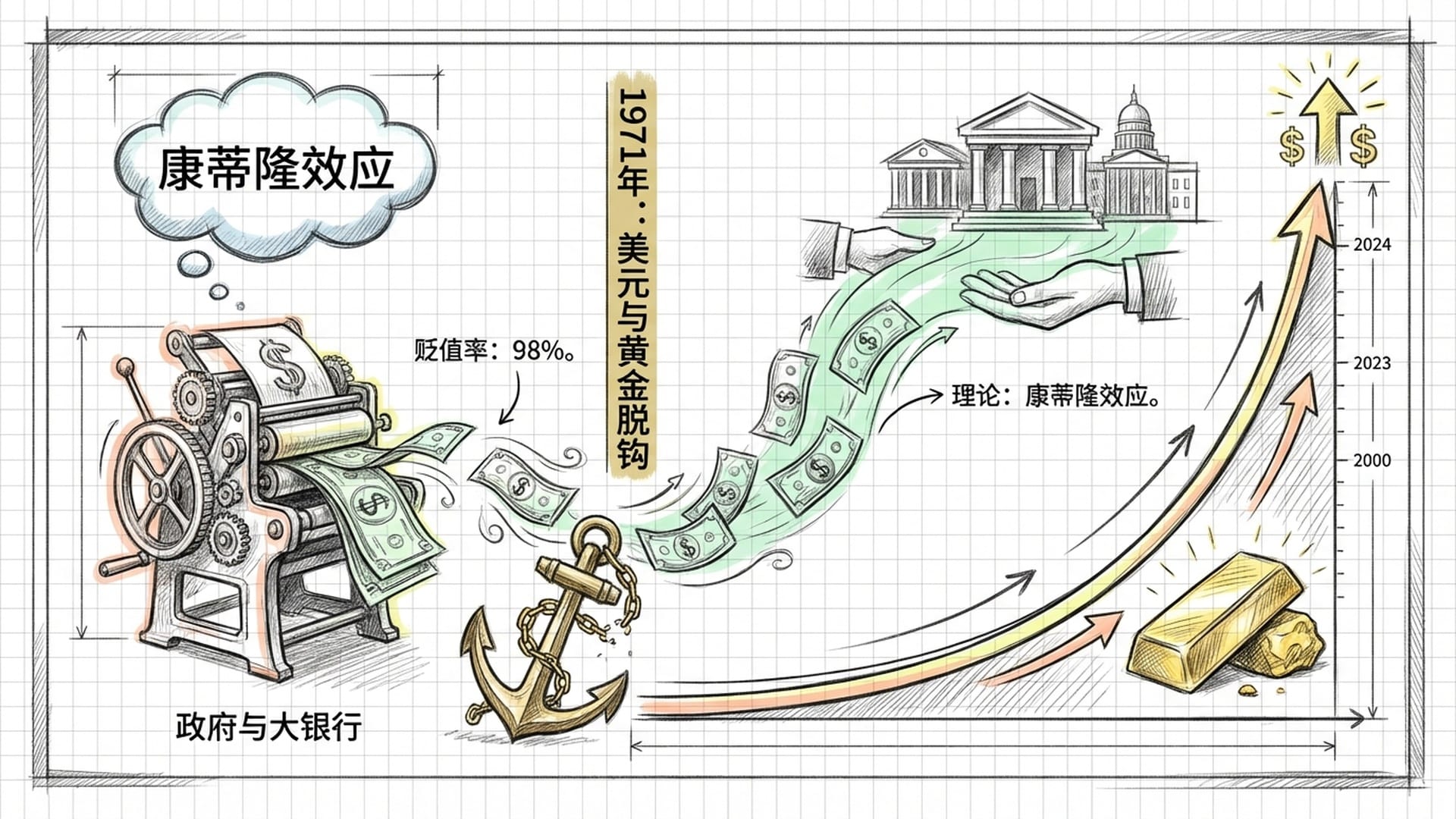 1971年美元与黄金脱钩