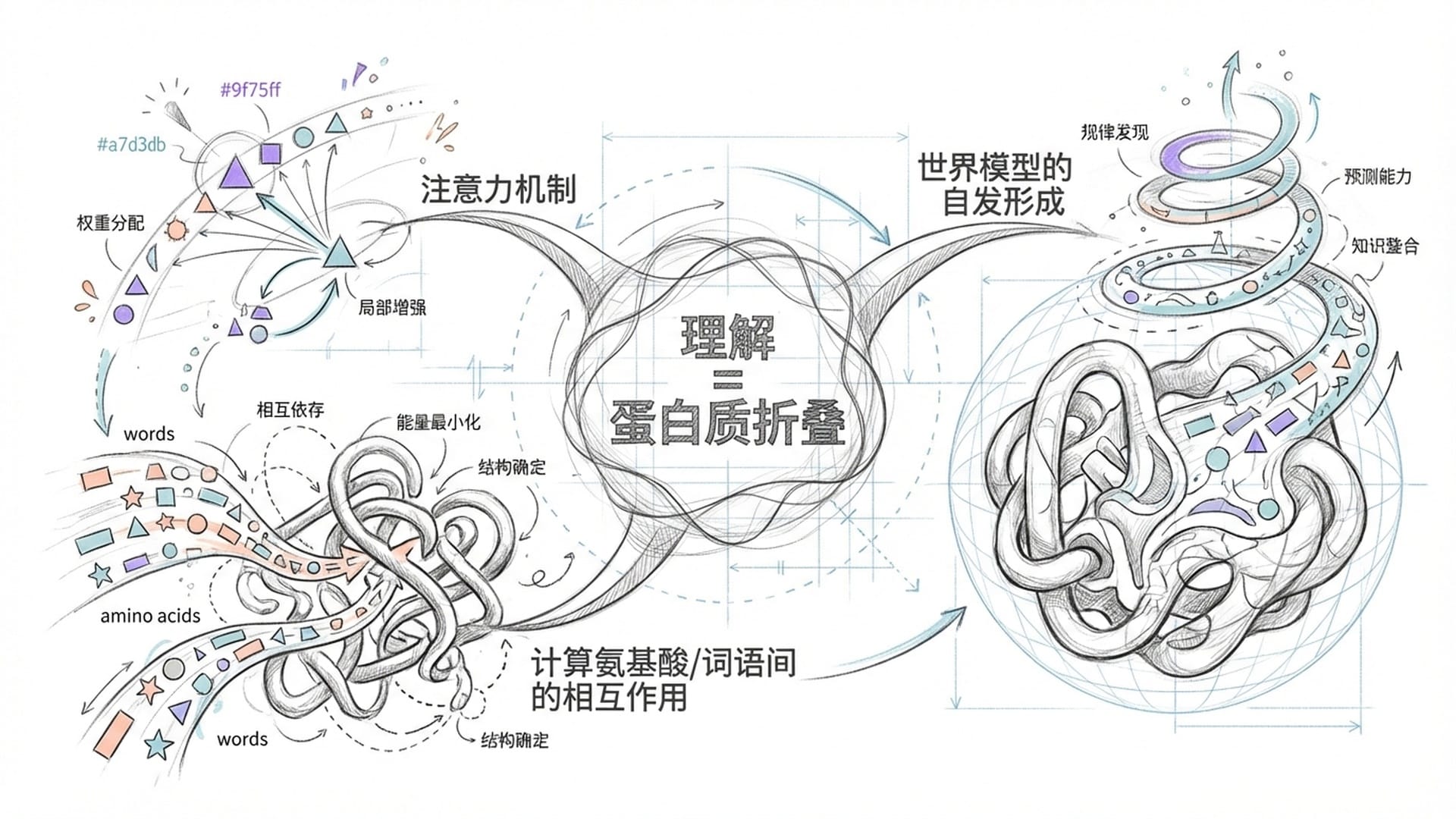 蛋白质三维折叠与文本向量空间