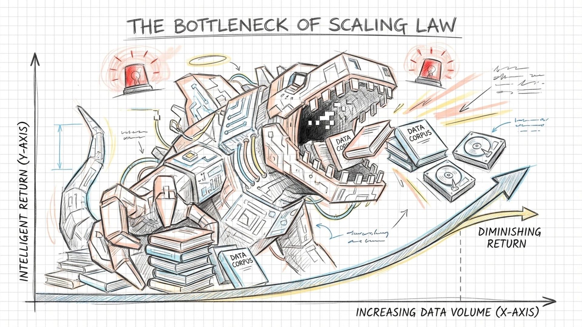 数据枯竭的数字怪兽