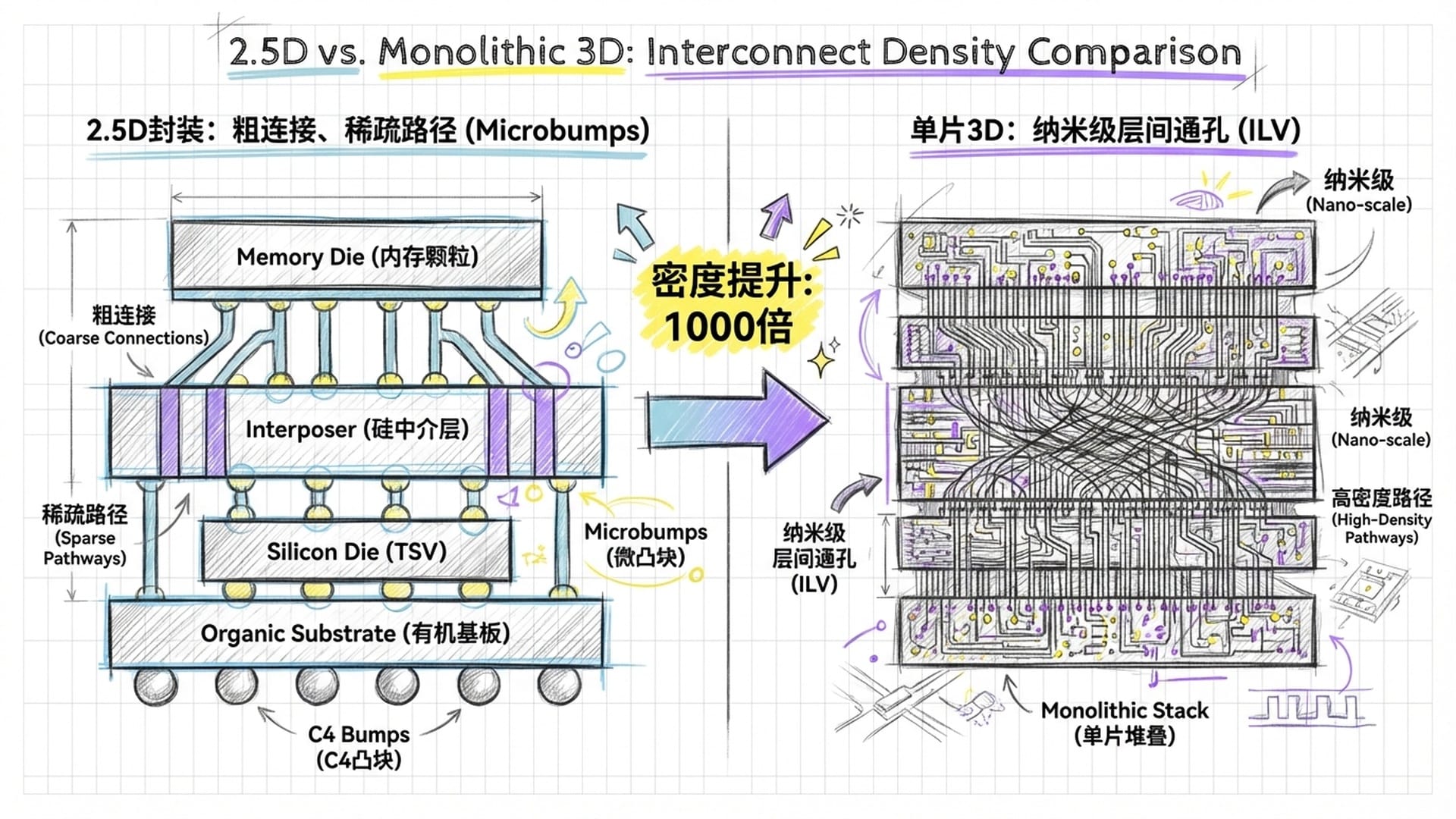 传统与单片3D对比