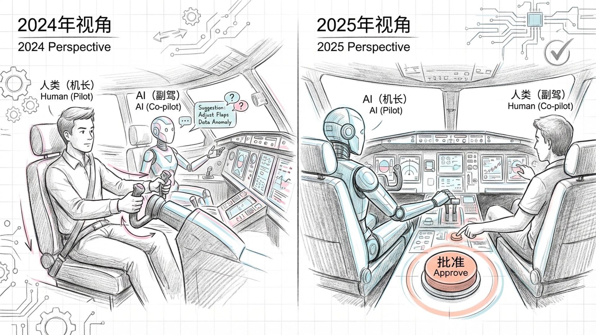 AI坐机长位，人类是副驾驶