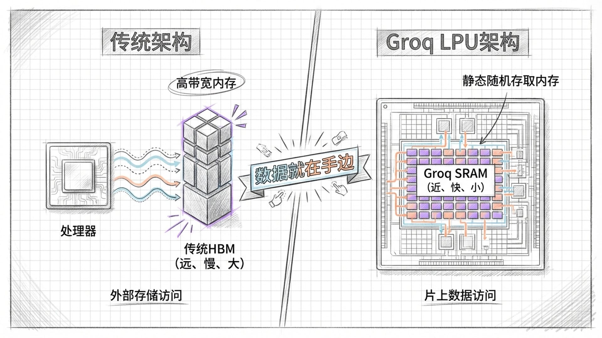 Groq SRAM vs 传统HBM