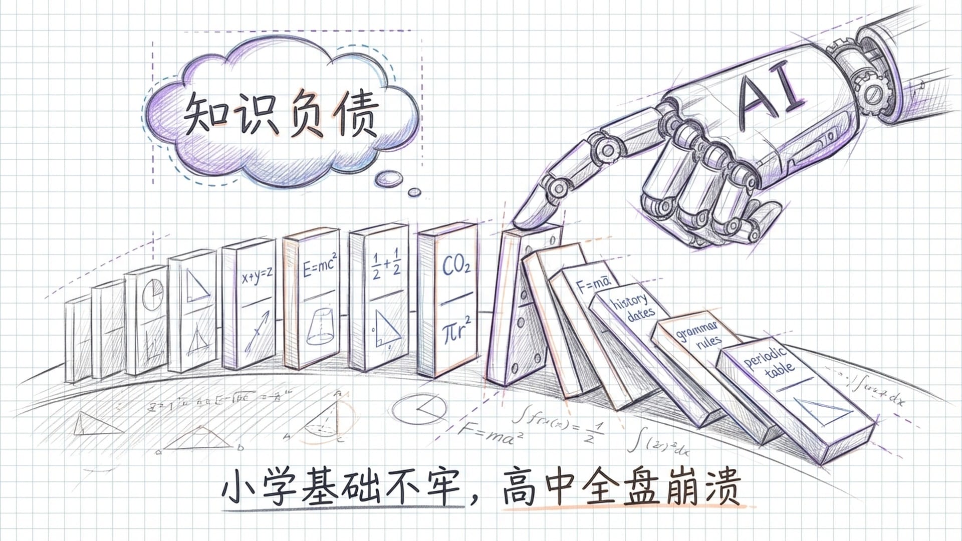 多米诺骨牌与AI机械手