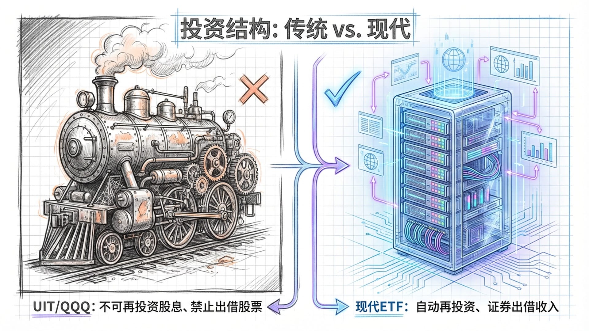 QQQ的法律结构与现代ETF对比