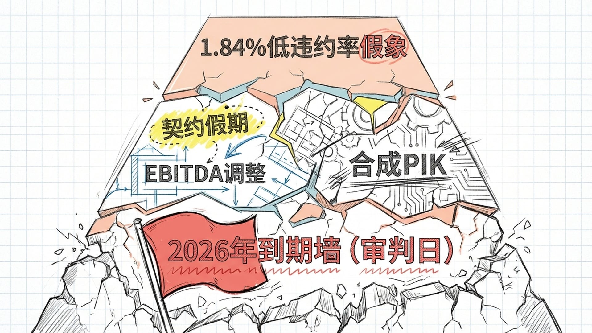 私人信贷市场的冰山，水下隐藏着巨大的“修正与伪装”裂痕，2026年标有红旗