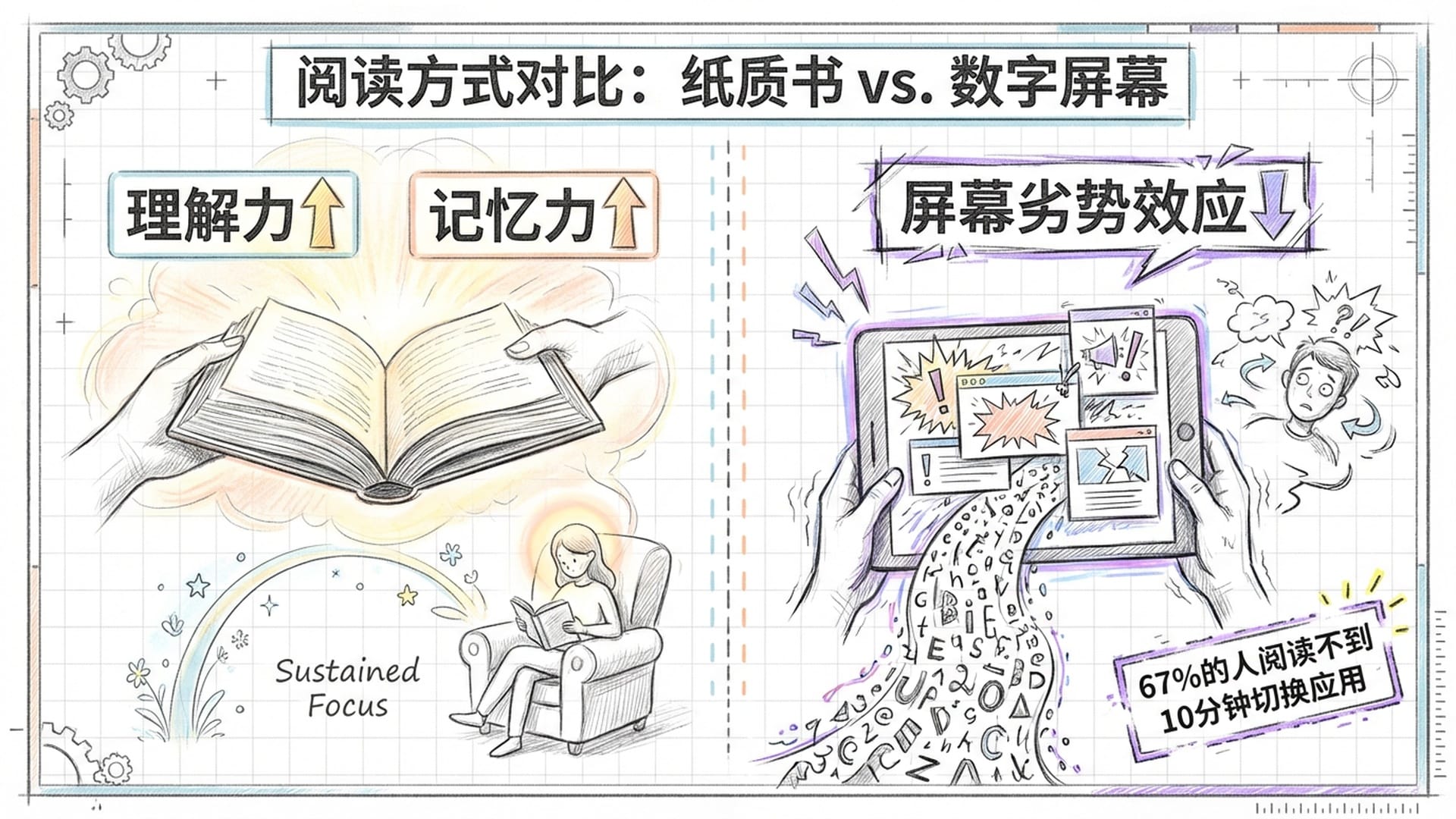 纸质书与平板电脑的残酷对比