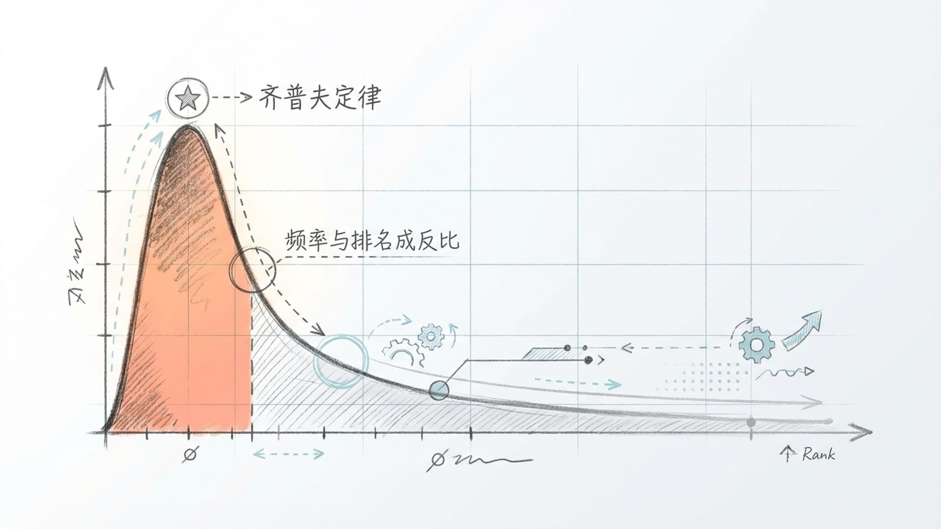 词频分布长尾图