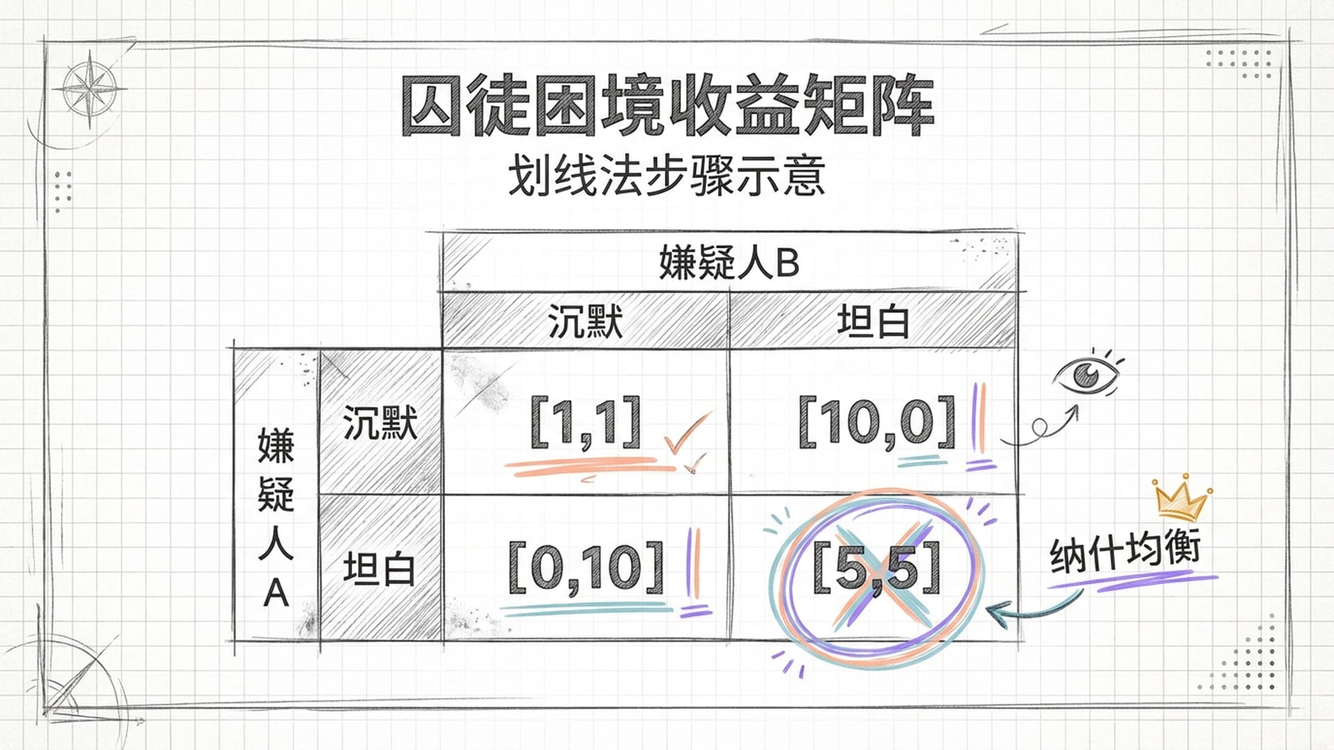囚徒困境收益矩阵