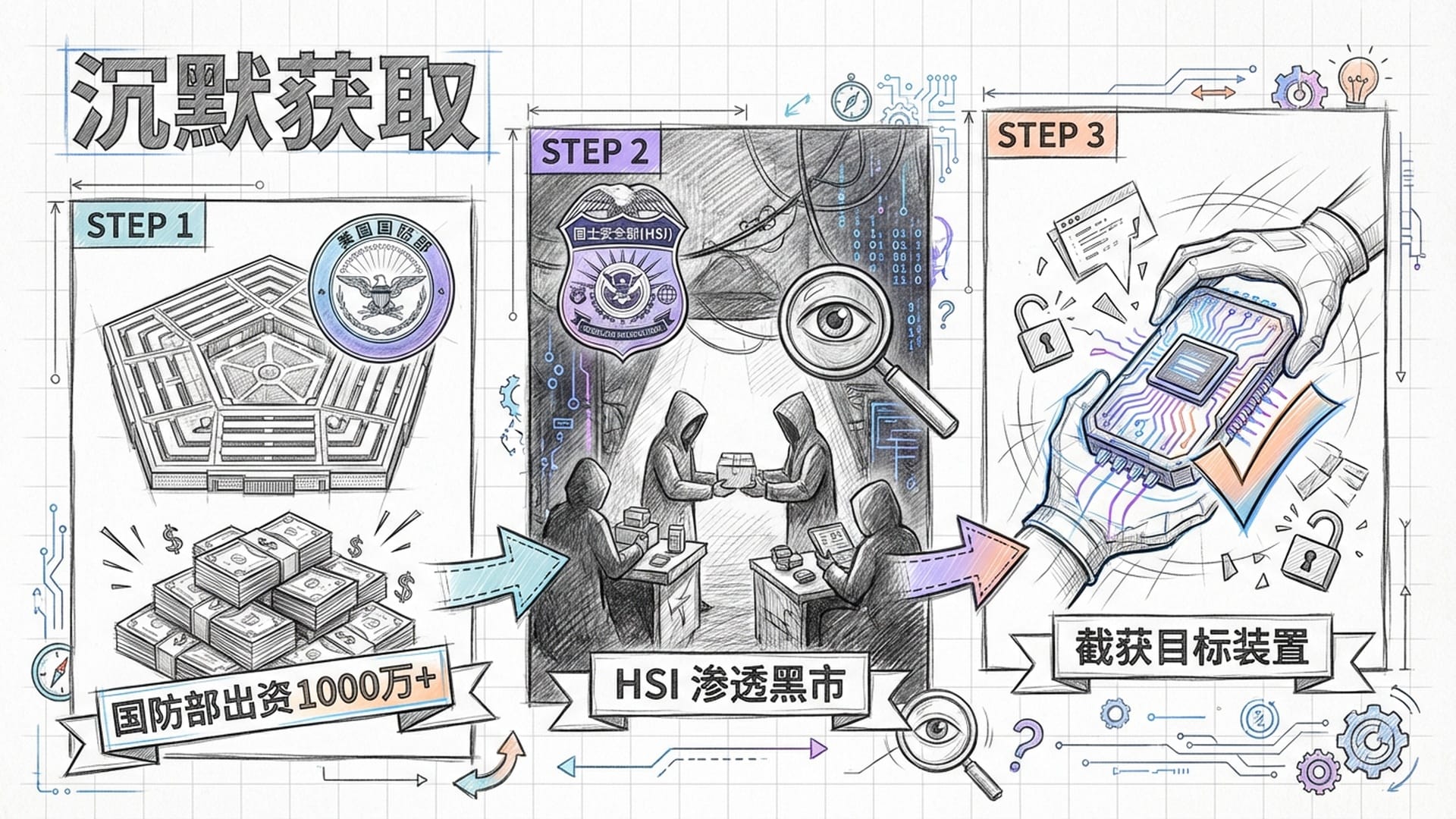 战术地图，显示代号“沉默获取”行动