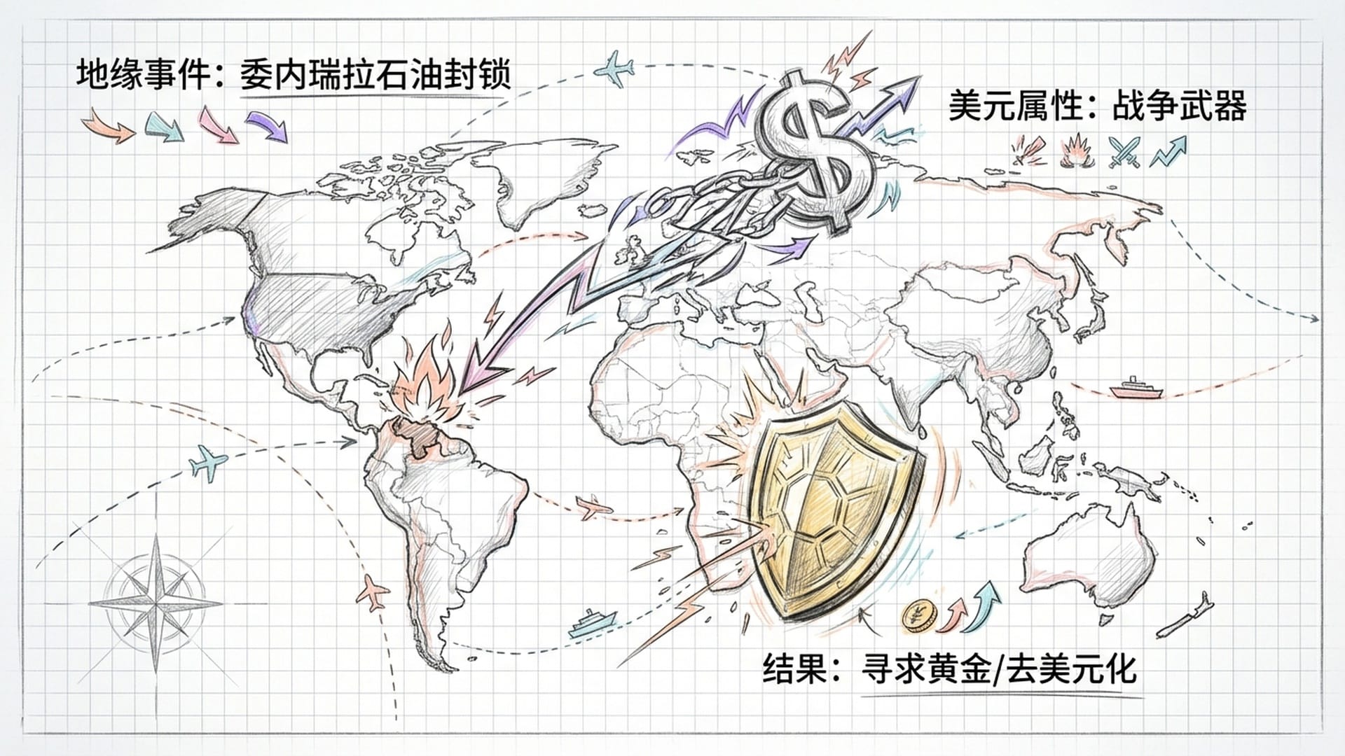 世界地图与美元武器化