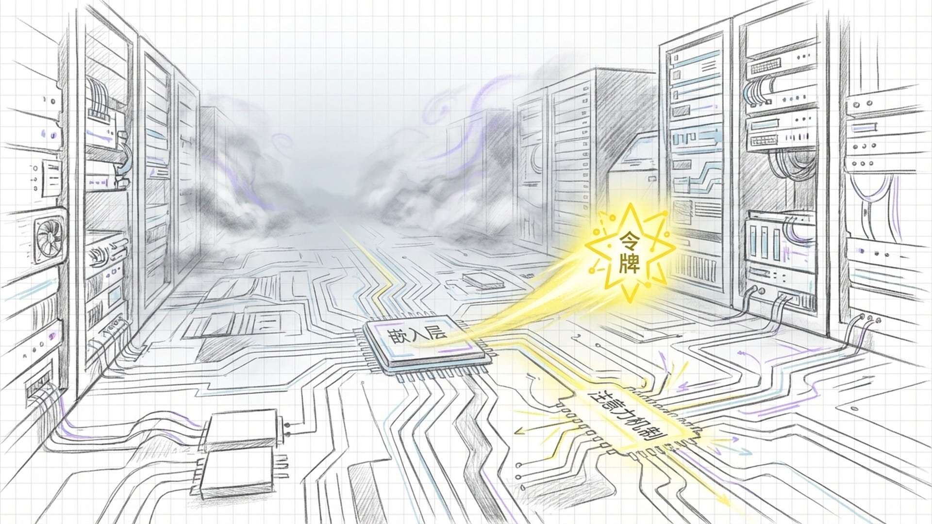 一个巨大的、静止的数学结构，一堆冰冷的参数