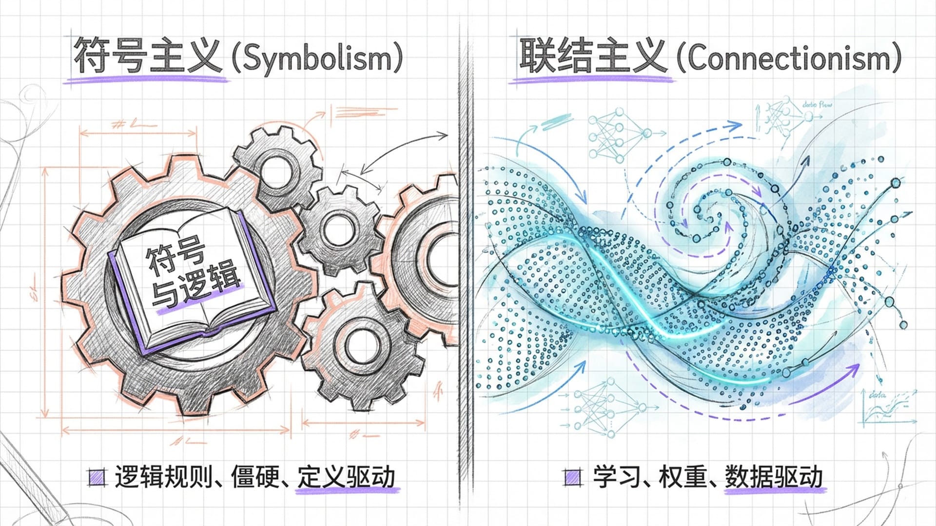 符号主义与联结主义的对比