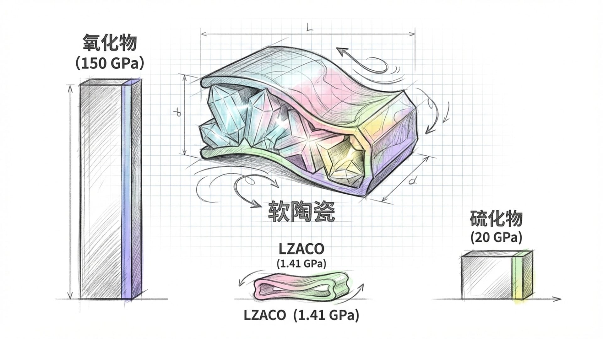 LZACO的横截面看起来像“软陶瓷”