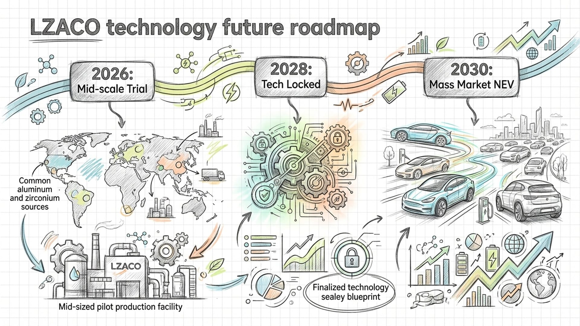 一个全球供应链地图，突出显示常见的铝和锆来源