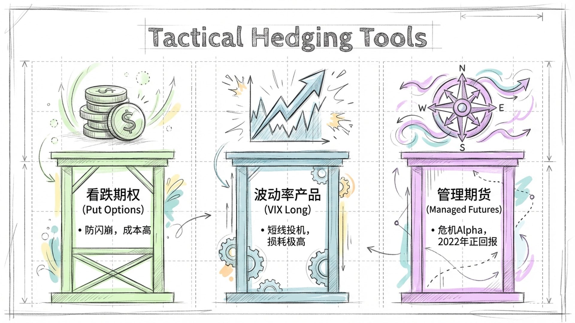 三足鼎立的对冲工具对比表