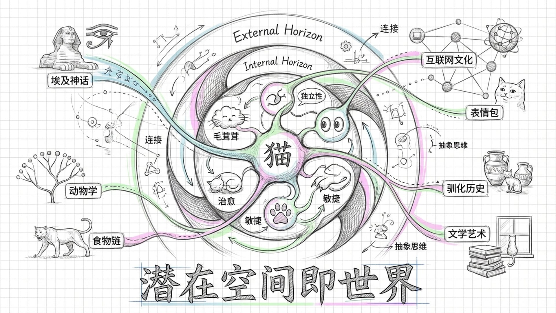 高维空间的拓扑图：猫的内/外视域