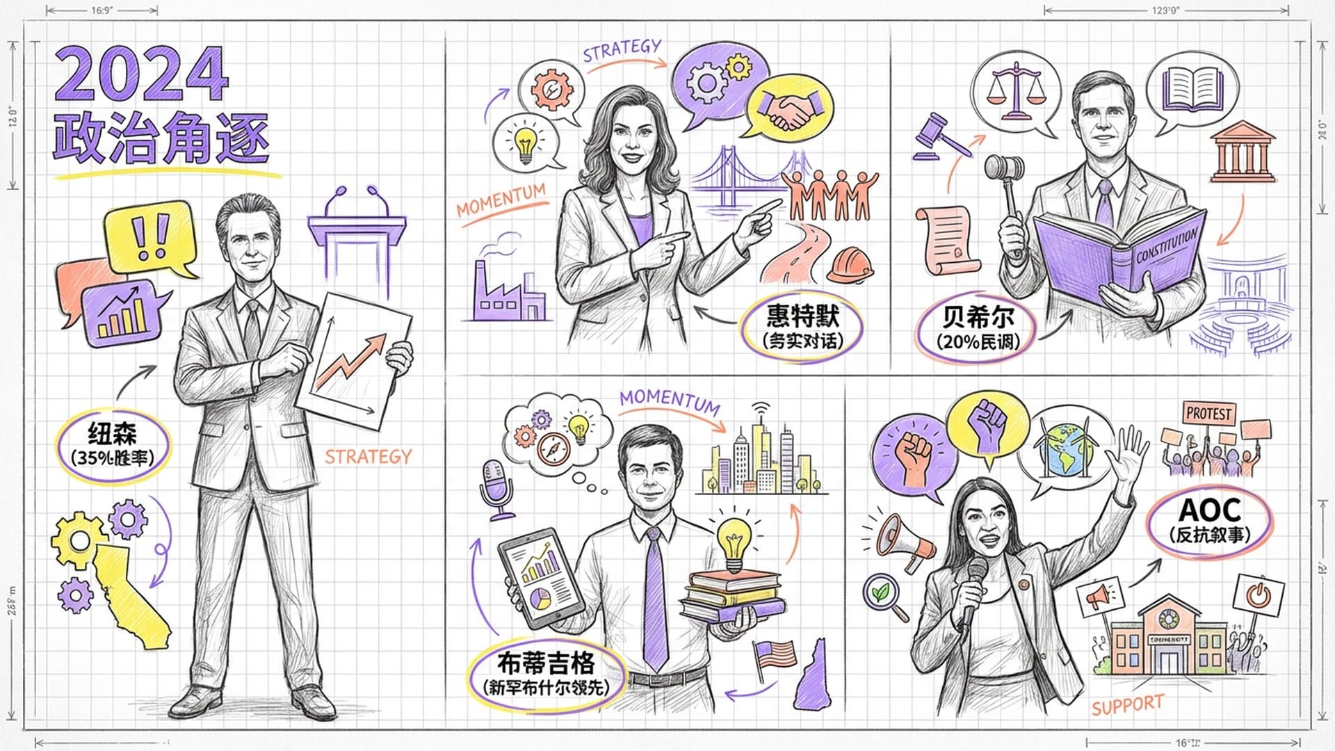 民主党初选竞争格局