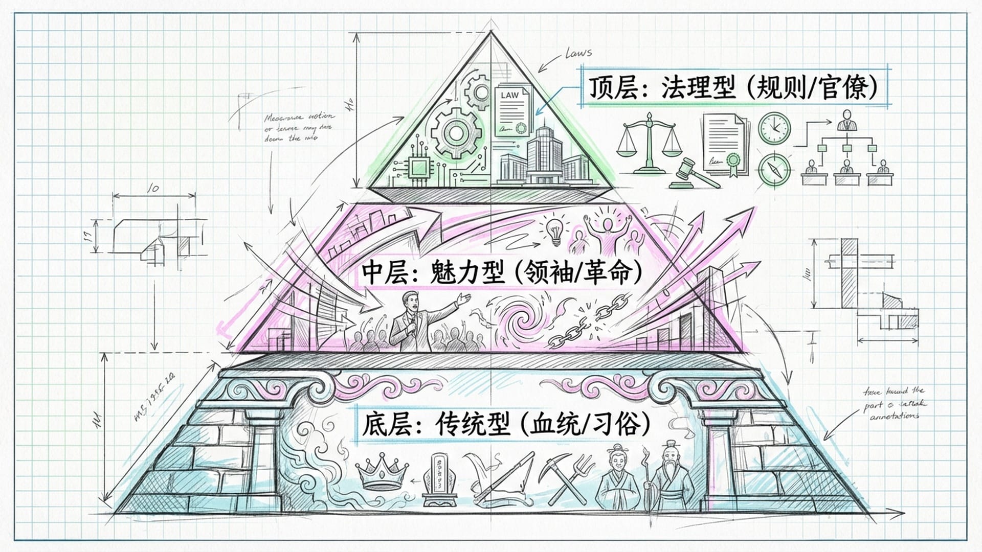 权力合法性三层阶梯