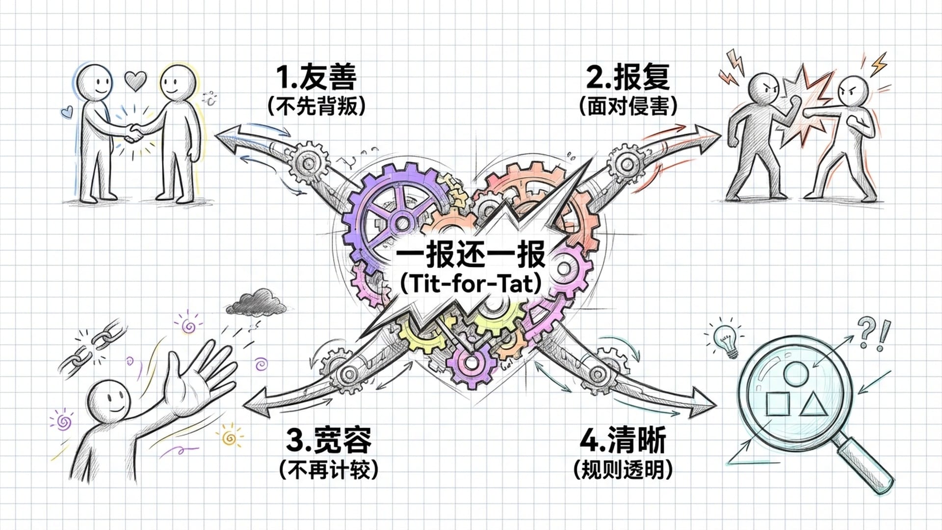 一报还一报：带有齿轮与盾牌的善良