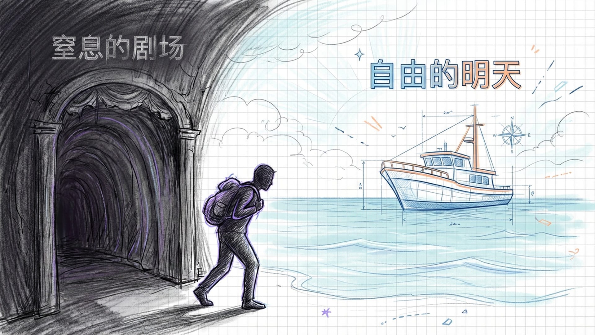 退出游戏：离开灰暗剧场，驶向蓝海新船