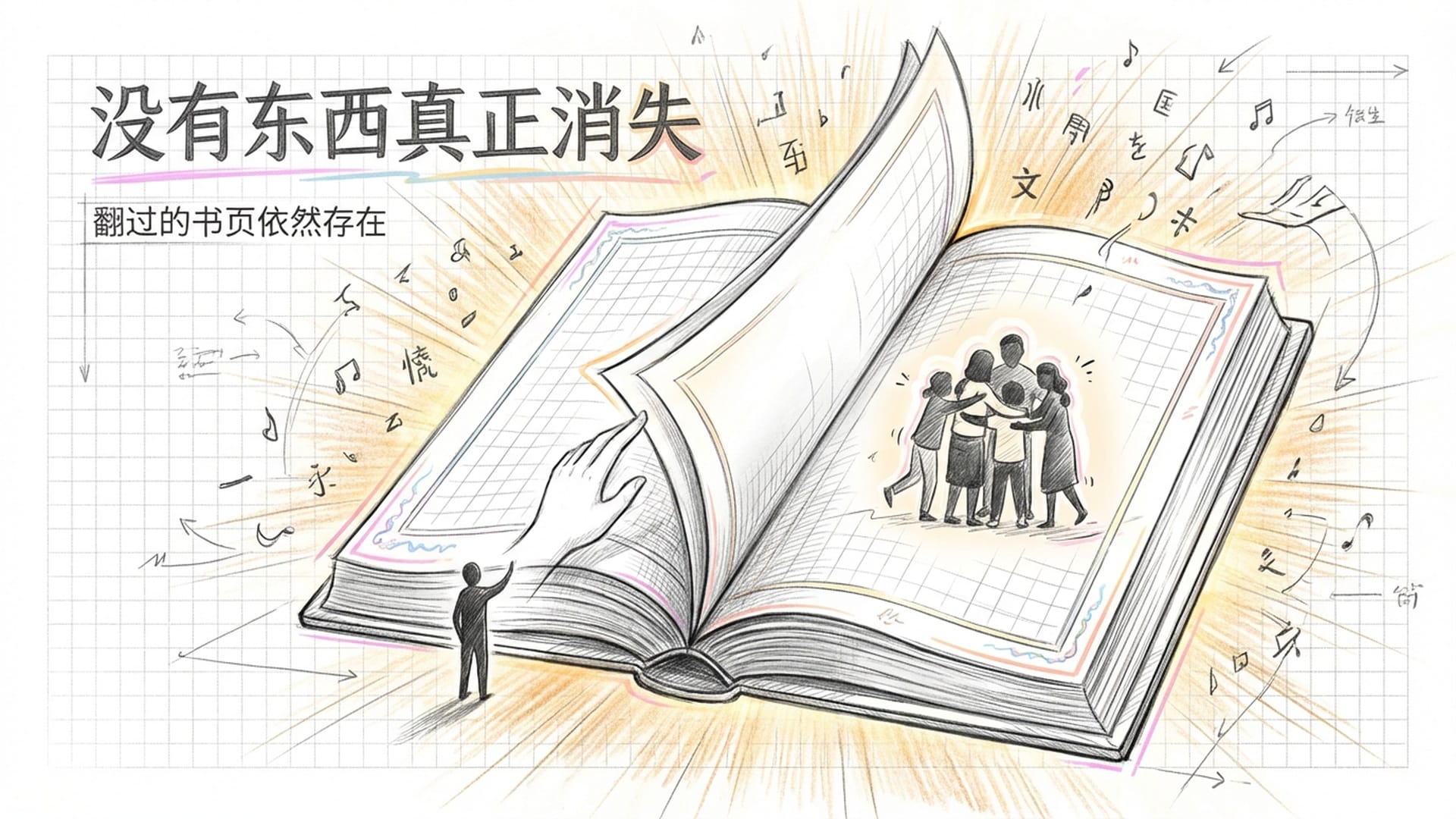 翻过的书页仍然存在