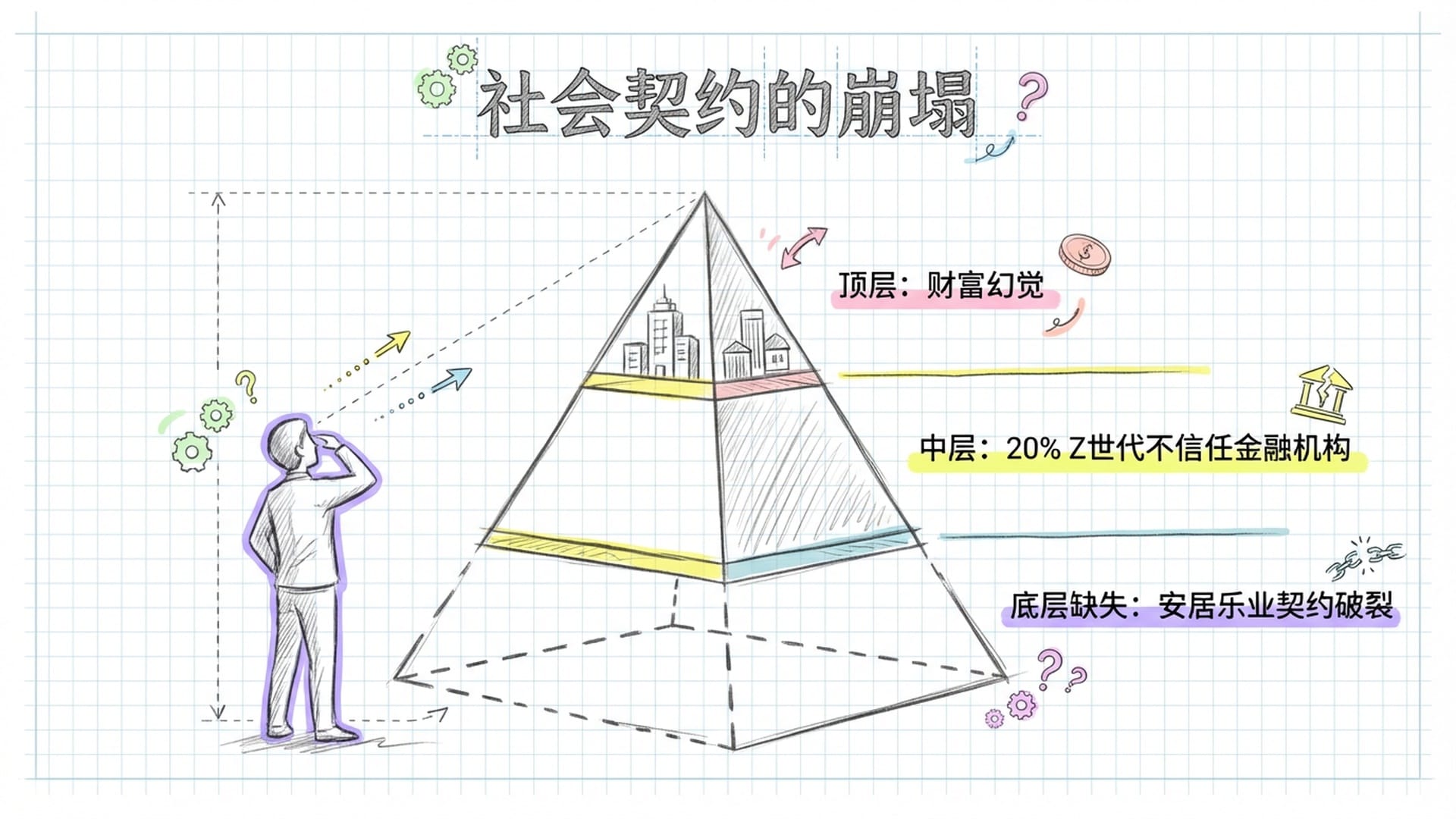 被抽走了地基的大厦外皮