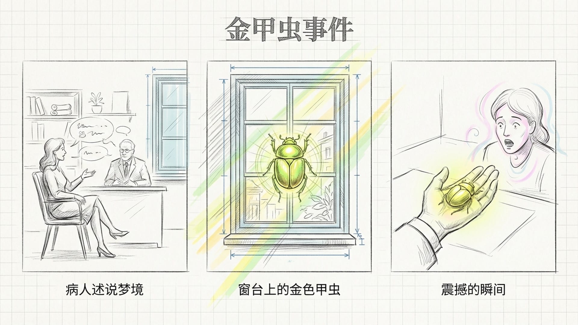 复古的诊疗室，金龟子敲击窗户