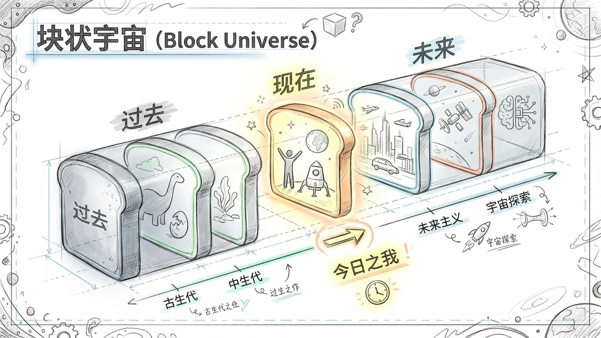 块状宇宙面包切片
