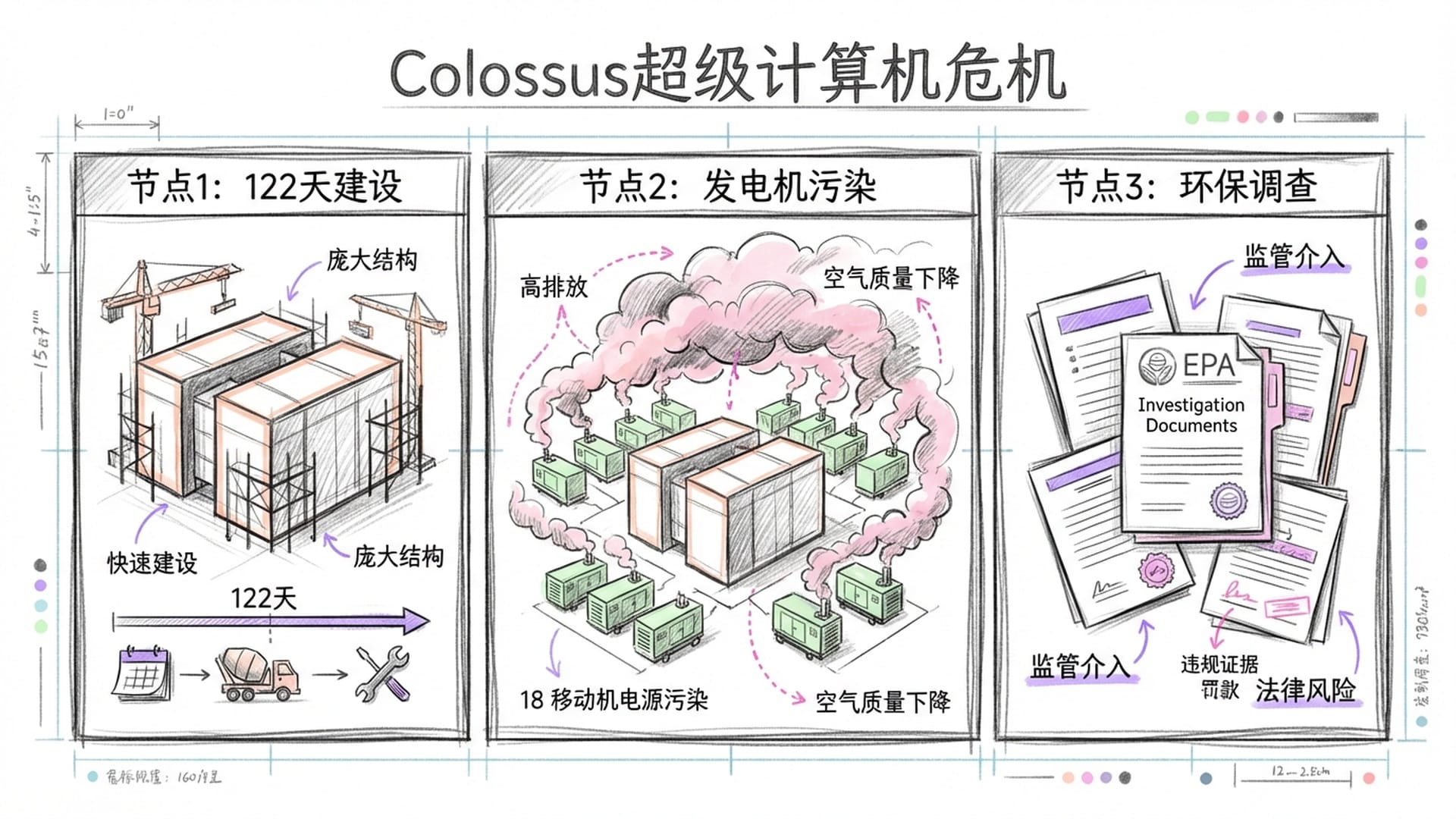 燃气涡轮发电机围绕Colossus数据中心
