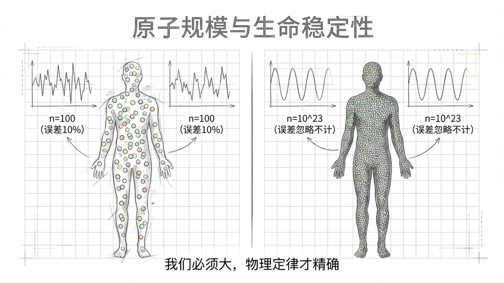 大原子数量与身体稳定性