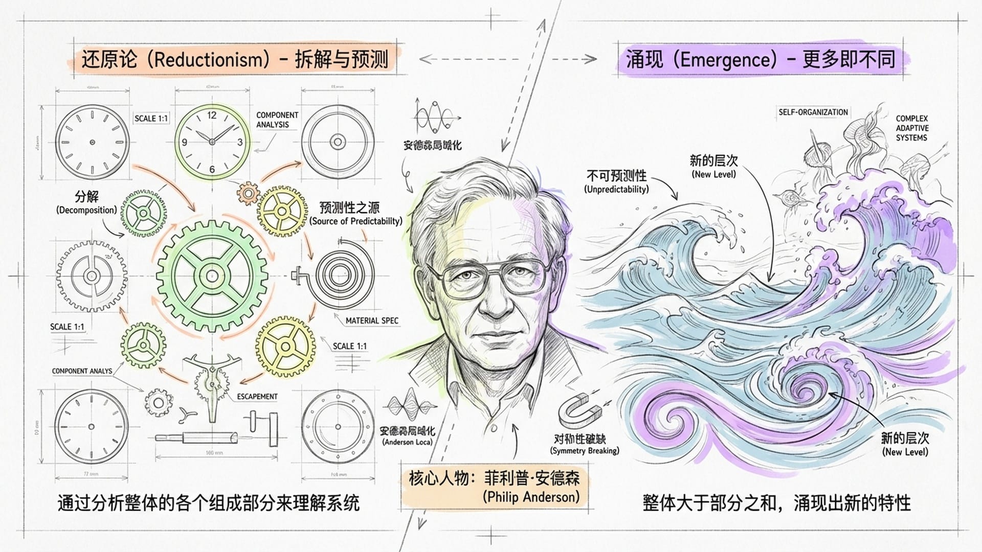 还原论与涌现论的对比