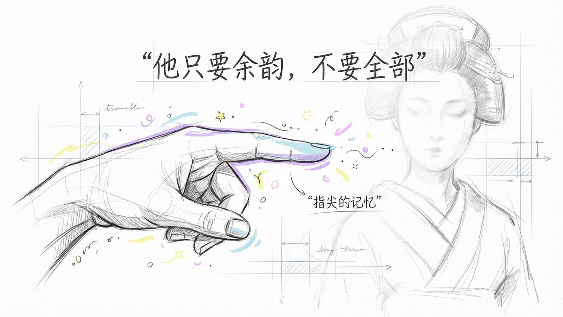 孤立的指尖与驹子的轮廓