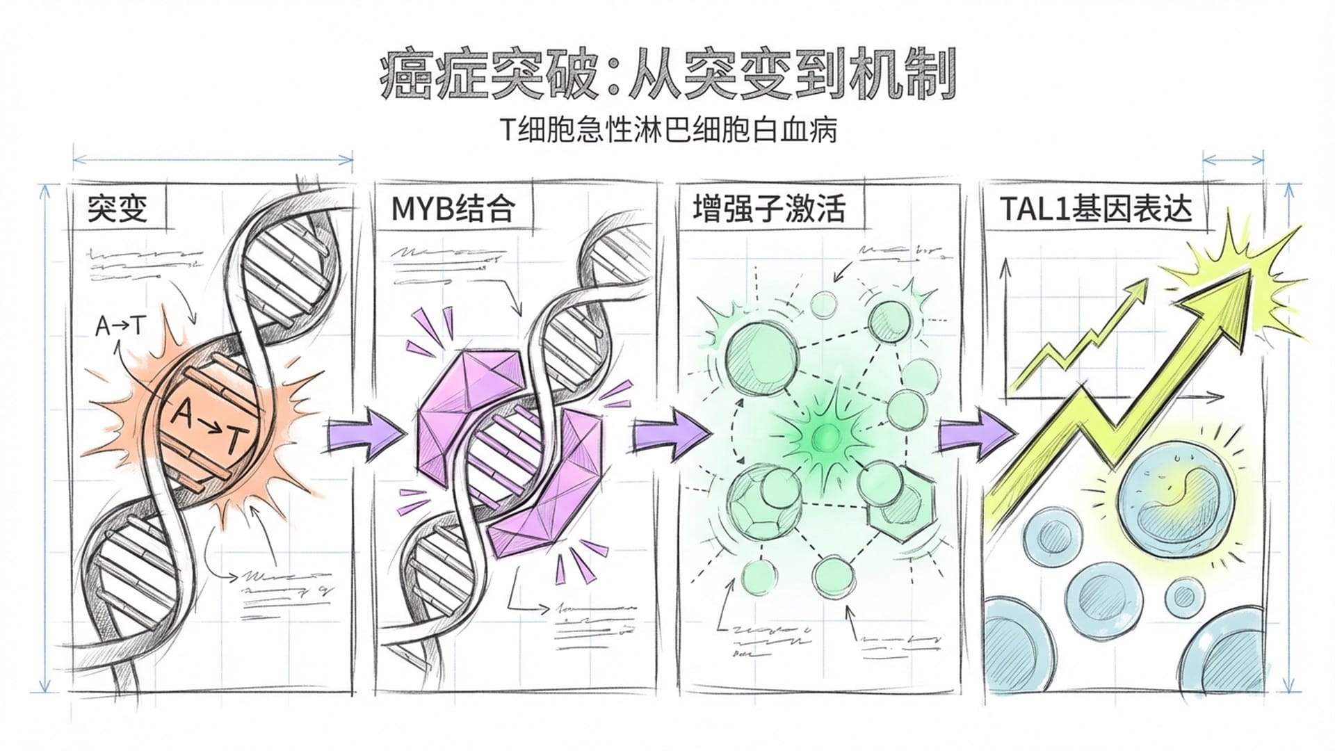 从一个碱基的变化到致癌链的完整还原