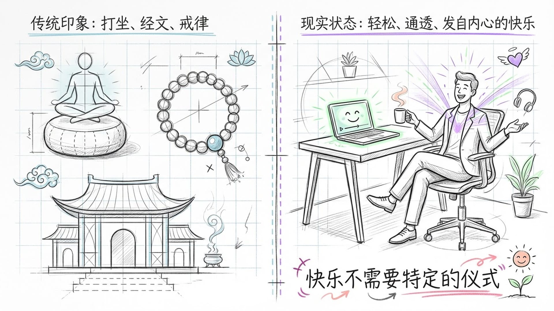 传统与现代修行的对比