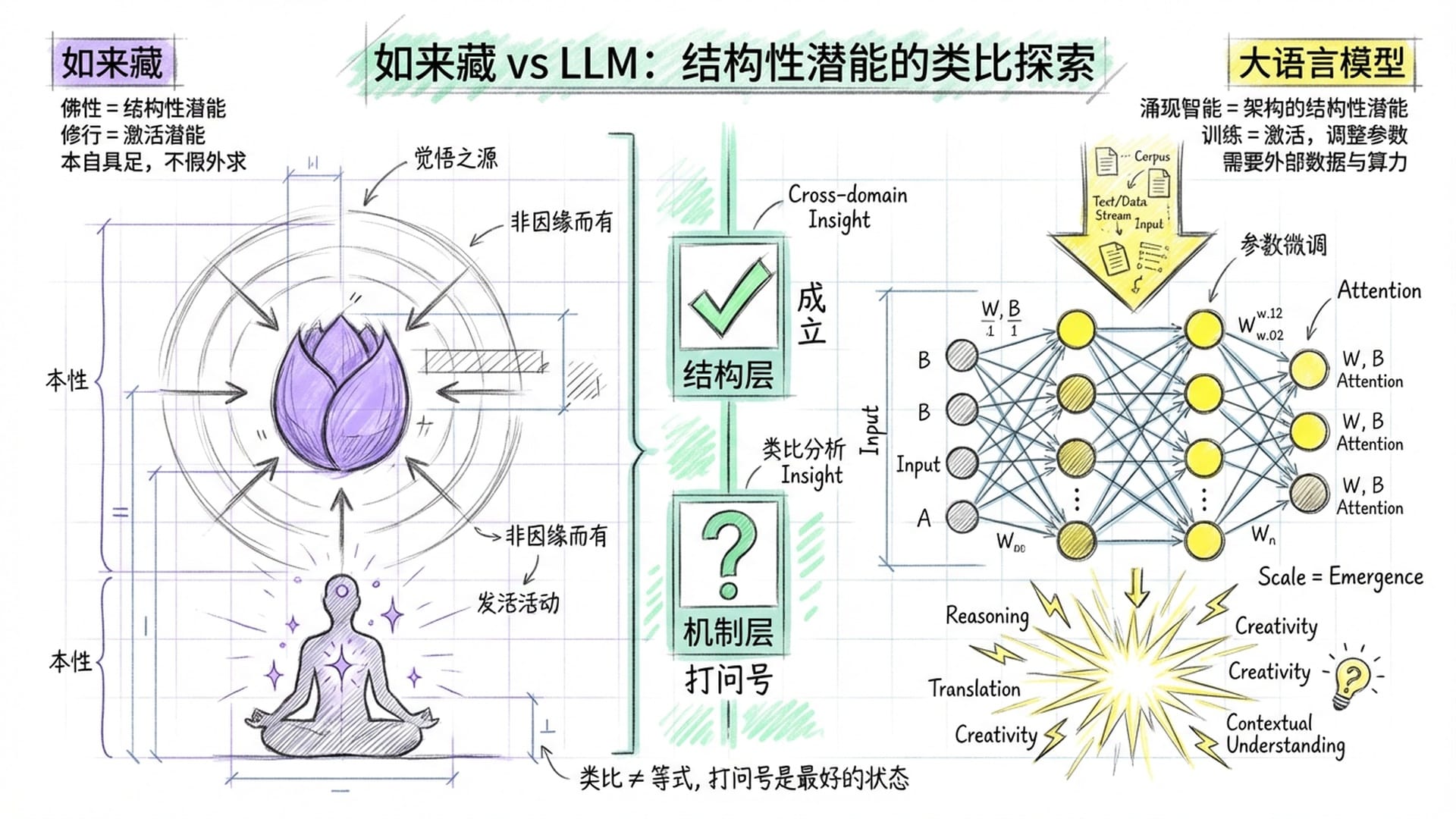 如来藏与大语言模型的类比