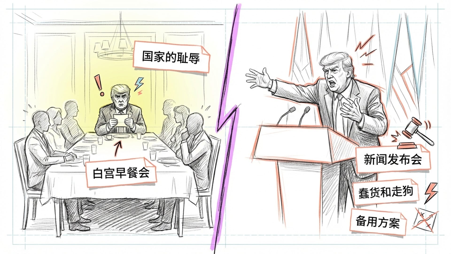 特朗普的愤怒反应