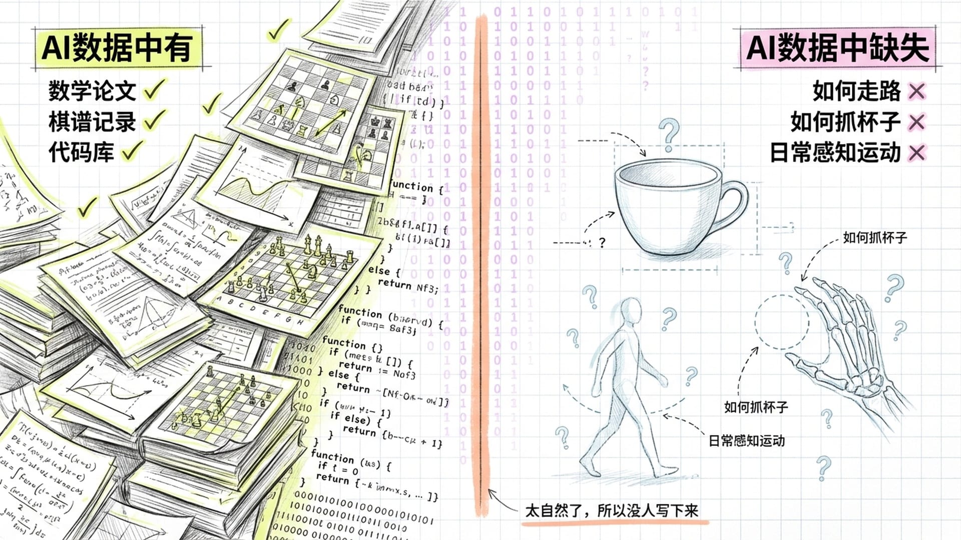 训练数据对比:有论文棋谱vs缺失日常感知运动数据