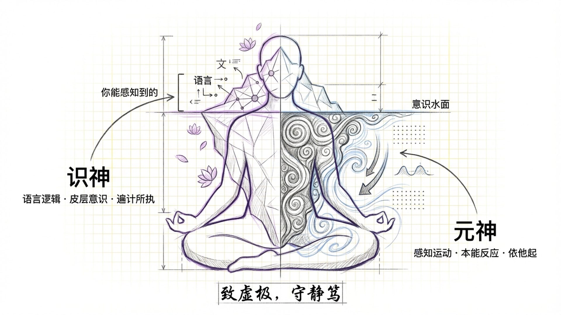 识神与元神:冰山意识层与深层意识的对应