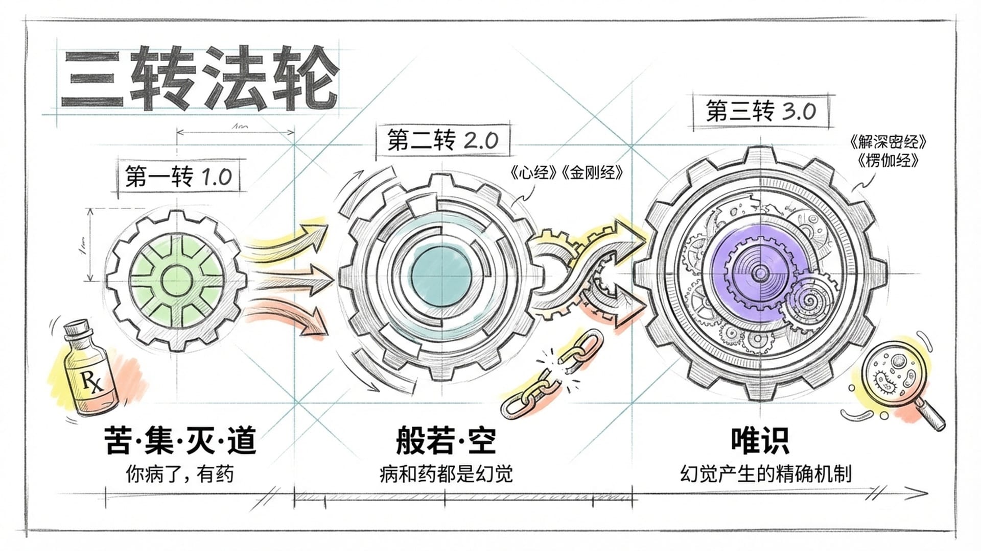 三转法轮进化图