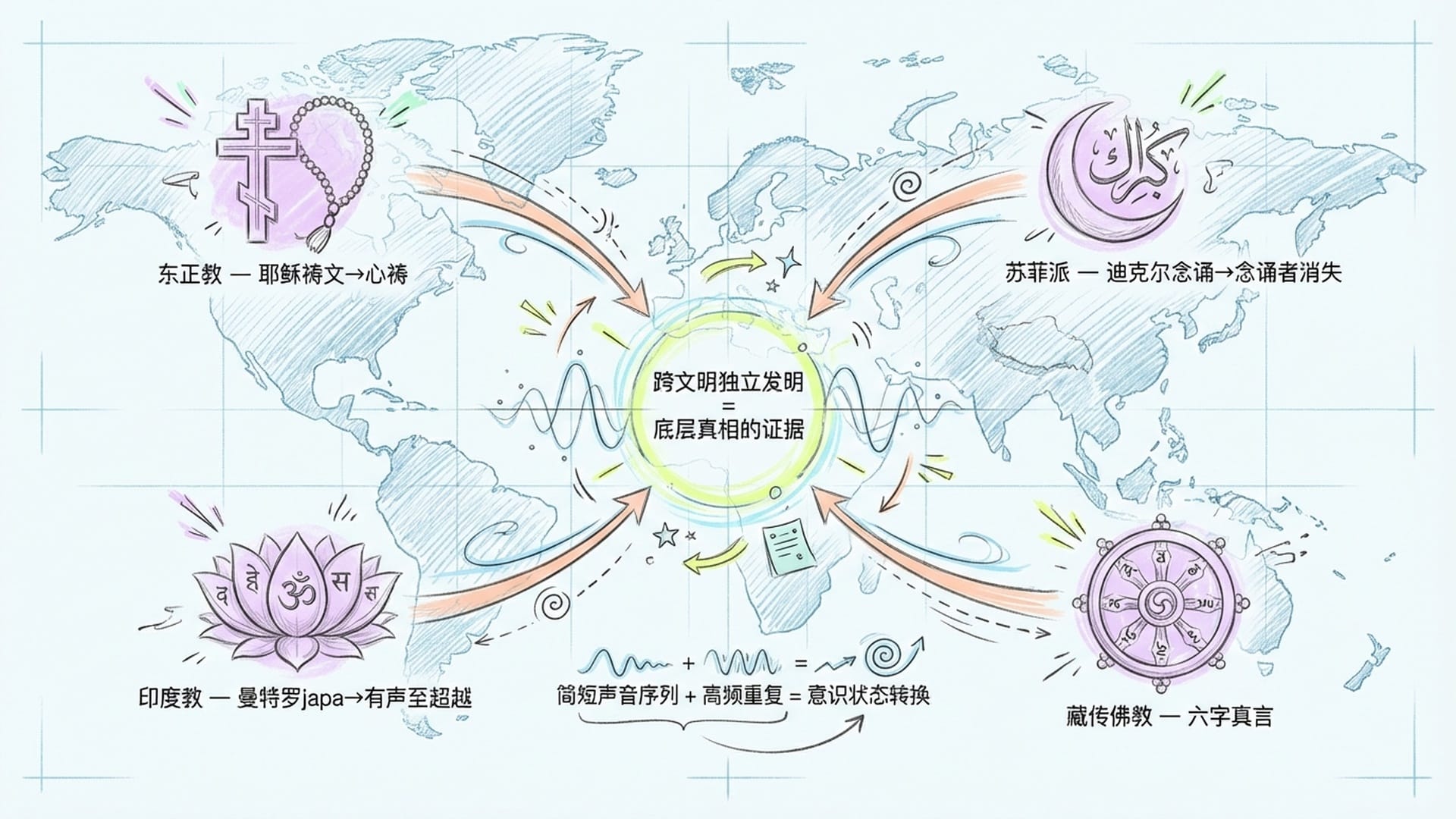 四大文明传统的念诵修行:在同一个真相上汇聚